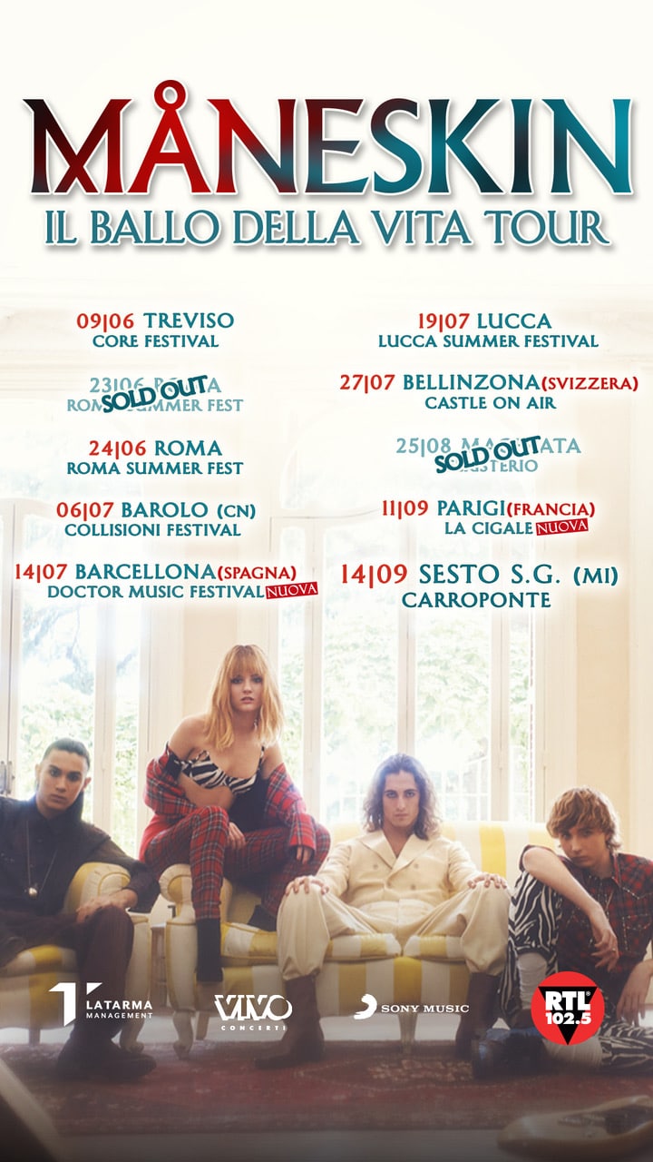 NUOVO TOUR ITALIANO ED EUROPEO