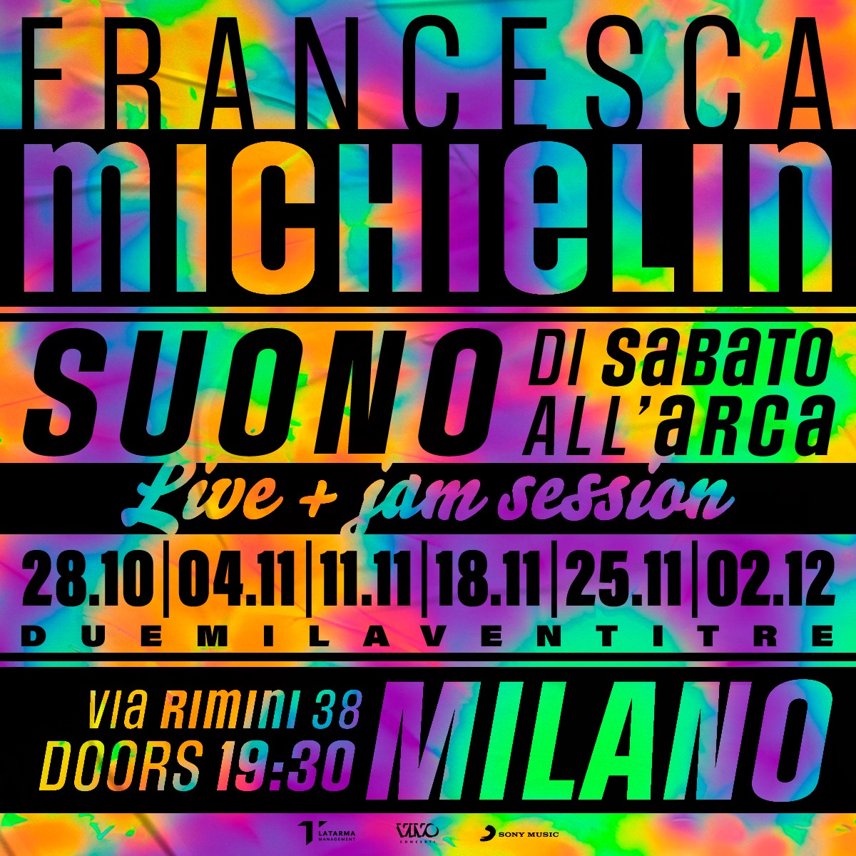 FRANCESCA MICHIELIN SUONA DI SABATO ALL’ARCA