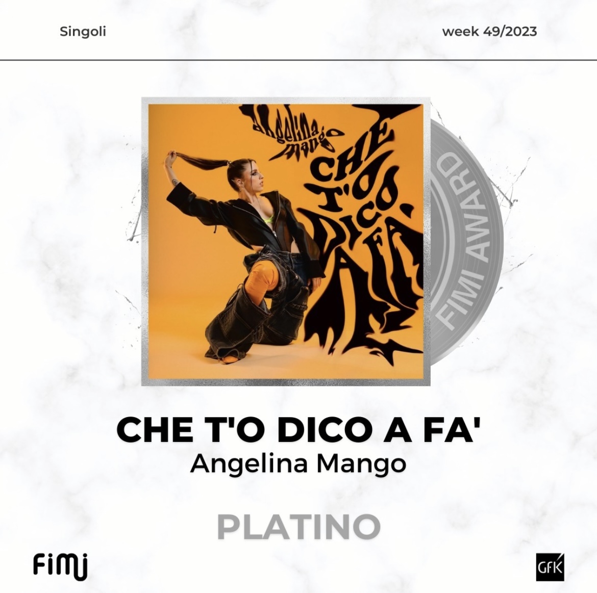 CHE T’O DICO A FA’ GOES PLATINUM