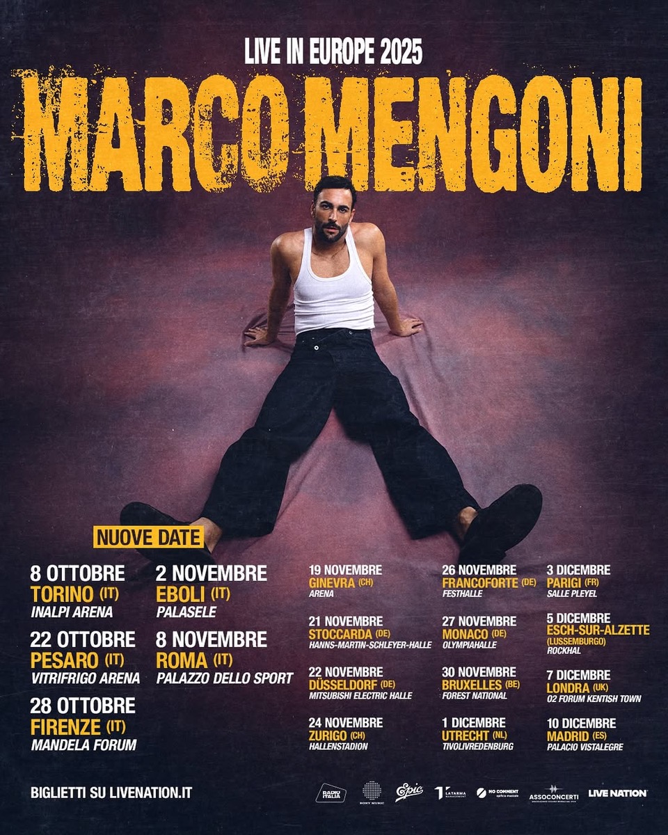 MARCO MENGONI TORNA NEI PALAZZETTI ITALIANI!