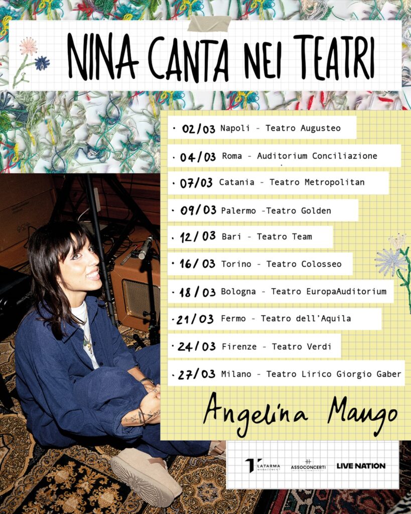 ANGELINA MANGO ANNUNCIA A SORPRESA IL SUO NUOVO TOUR “NINA CANTA NEI TEATRI” 